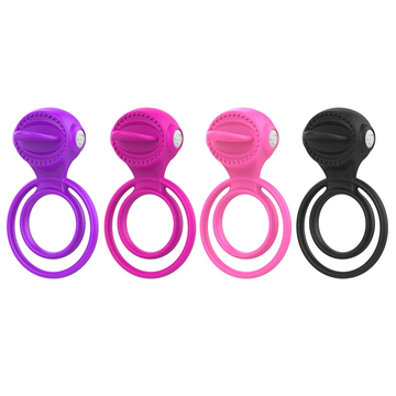 Soft Silicone Dual Cock Ring for Men / Adult Sex Toy with Rabbit Ears for Couples - EVE's SECRETS